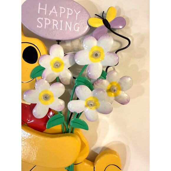 Vintage Disney Winnie the Pooh LED Wall Decor Flowers Butterfly Metal 13"x10" - Picture 2 of 6